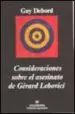 AudioLibro Consideraciones Sobre el Asesinato de Gerard Lebovici de Guy Debord